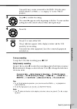 Предварительный просмотр 47 страницы Sony SLV-EZ11AZ Operating Instructions Manual