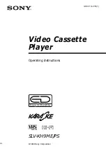 Preview for 1 page of Sony SLV-KH9ME/PS Operating Instructions Manual