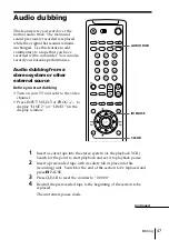 Preview for 47 page of Sony SLV-KH9ME/PS Operating Instructions Manual