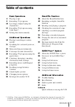 Preview for 3 page of Sony SLV-M20HF - Video Cassette Recorder Operating Instructions Manual