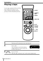 Предварительный просмотр 4 страницы Sony SLV-M20HF - Video Cassette Recorder Operating Instructions Manual