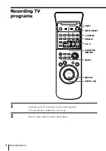 Предварительный просмотр 6 страницы Sony SLV-M20HF - Video Cassette Recorder Operating Instructions Manual