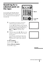 Предварительный просмотр 21 страницы Sony SLV-M20HF - Video Cassette Recorder Operating Instructions Manual