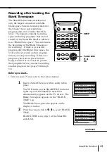 Предварительный просмотр 43 страницы Sony SLV-M20HF - Video Cassette Recorder Operating Instructions Manual