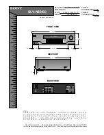 Sony SLV-N50 - Video Cassette Recorder Dimensions preview