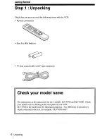 Preview for 6 page of Sony SLV-N500 - Video Cassette Recorder Operating Instructions Manual