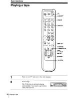 Preview for 30 page of Sony SLV-N500 - Video Cassette Recorder Operating Instructions Manual