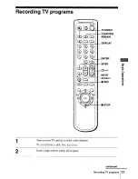 Preview for 33 page of Sony SLV-N500 - Video Cassette Recorder Operating Instructions Manual