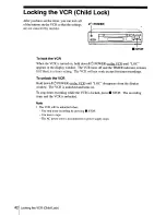 Preview for 42 page of Sony SLV-N500 - Video Cassette Recorder Operating Instructions Manual