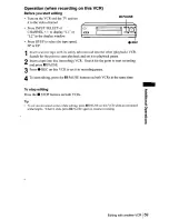 Предварительный просмотр 59 страницы Sony SLV-N55 - Video Cassette Recorder Operating Instructions Manual