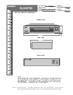 Sony SLV-N700 - Video Cassette Recorder Dimensions preview