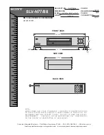 Sony SLV-N77 - Video Cassette Recorder Dimensions preview