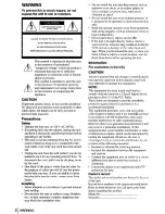 Предварительный просмотр 2 страницы Sony SLV-N99 - Video Cassette Recorder Operating Instructions Manual