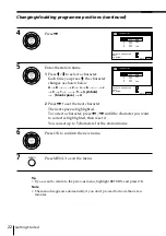 Preview for 22 page of Sony SLV-SE20EX Operating Instructions Manual