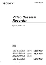 Preview for 1 page of Sony SLV-SE230B Operating Instructions Manual