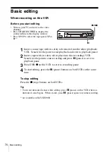 Preview for 70 page of Sony SLV-SE230B Operating Instructions Manual