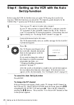 Preview for 20 page of Sony SLV-SE240G Operating Instructions Manual