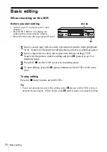 Preview for 70 page of Sony SLV-SE240G Operating Instructions Manual