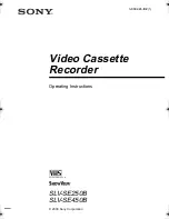 Sony SLV-SE250B Operating Instructions Manual preview