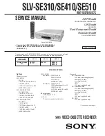 Preview for 1 page of Sony SLV-SE310 Service Manual