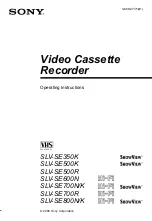 Preview for 1 page of Sony SLV-SE350K Operating Instructions Manual