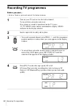 Preview for 42 page of Sony SLV-SE440K Operating Instructions Manual