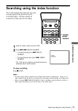 Preview for 75 page of Sony SLV-SE600A Operating Instructions Manual