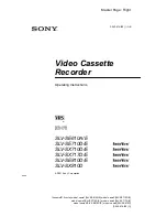 Sony SLV-SE610A Operating Instructions Manual preview