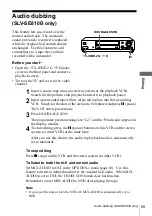 Preview for 89 page of Sony SLV-SE610B Operating Instructions Manual