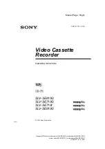 Preview for 1 page of Sony SLV-SE610G Operating Instructions Manual