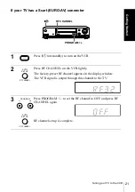 Preview for 21 page of Sony SLV-SE610K Operating Instructions Manual