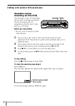 Preview for 20 page of Sony SLV-SP100R Operating Instructions Manual