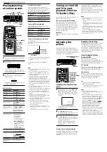 Preview for 2 page of Sony SLV-SP70R Operating Instructions