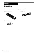 Preview for 4 page of Sony SLV-SX40EG Operating Instructions Manual