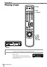 Preview for 26 page of Sony SLV-SX40EG Operating Instructions Manual