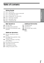 Предварительный просмотр 3 страницы Sony SLV-X815ME Operating Instructions Manual