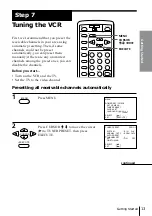 Предварительный просмотр 13 страницы Sony SLV-X815ME Operating Instructions Manual