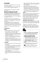 Preview for 2 page of Sony SLV-X9G Operating Instructions Manual