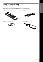 Preview for 9 page of Sony SLV-X9G Operating Instructions Manual