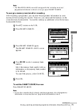 Preview for 75 page of Sony SLV-X9G Operating Instructions Manual