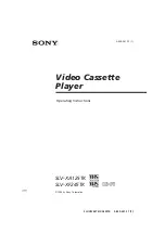 Sony SLV-XA125TK Operating Instructions Manual preview