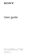 Sony SmartBand Talk SWR30 User Manual preview