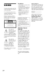 Предварительный просмотр 2 страницы Sony SMP-N100 Operating Instructions Manual