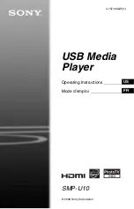 Preview for 1 page of Sony SMPU10 - USB Media Player Operating Instructions Manual