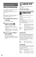 Preview for 22 page of Sony SMPU10 - USB Media Player Operating Instructions Manual