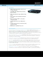 Sony SMPU10 - USB Media Player Specifications preview