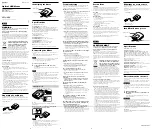 Preview for 1 page of Sony SMU-M10 Operating Instructions