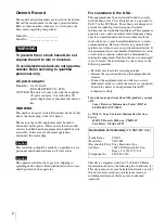 Preview for 2 page of Sony SNC-M3 - Pan/Tilt IP Network Camera User Manual