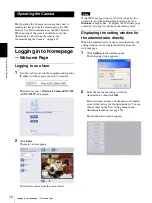 Preview for 12 page of Sony SNC-M3 - Pan/Tilt IP Network Camera User Manual