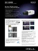 Sony SNC-VB600B Brochure & Specs предпросмотр